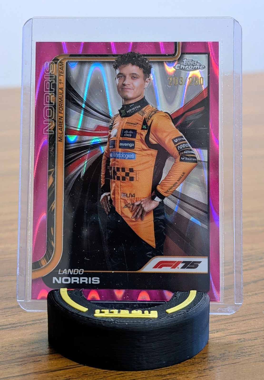 2025 Topps Chrome Formula 1 F1 Lando Norris Pink RayWave Refractor /250 #5