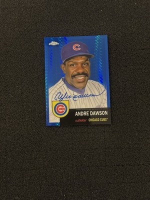 2022 Topps Chrome Platinum #CPA-AD Andre Dawson Blue Prism Auto /99 Cubs HOF