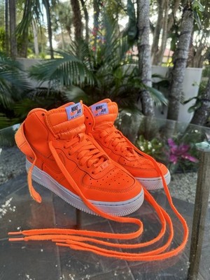 Nike Air Force 1 High Top Just Do It Orange AV 7951-800 Men's Sneakers US 6.5 Y