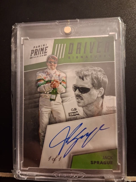 2018 Panini Prime Racing No.DS-JS Jack Sprague Driver Signatures #1/1