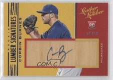 2019 Panini Leather & Lumber Rookie Signatures Blue 55/99 Corbin Burnes Auto uk2