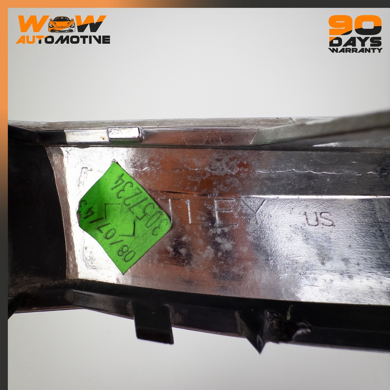 12-17 BENTLEY CONTINENTAL GT GTC REAR RIGHT LOWER BUMPER TRIM STRIP CHROME OEM