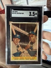 1958 Topps - Mickey Mantle, Hank Aaron #418