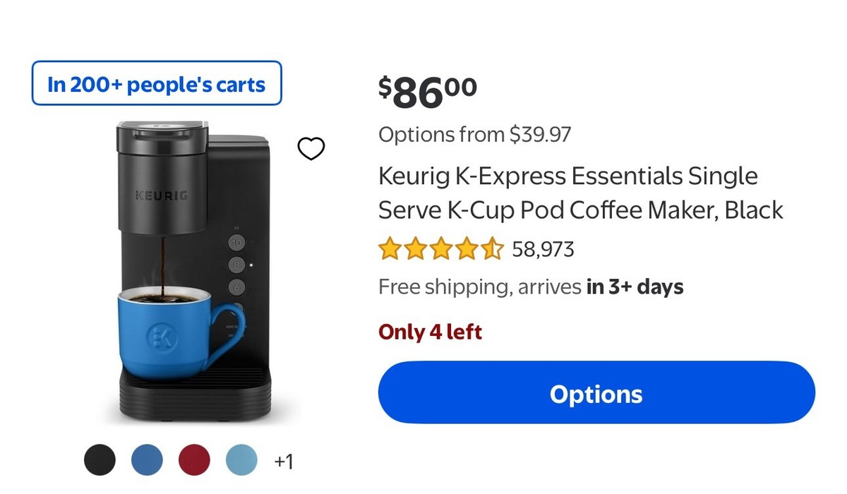 Keurig K-Express Pod Coffee Machine Black for sale online