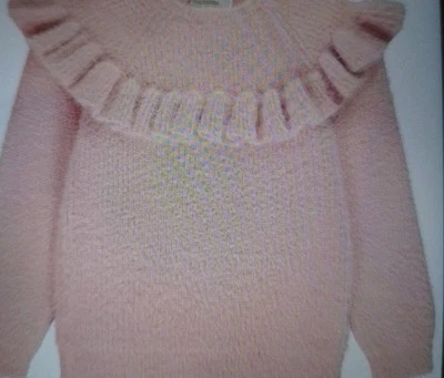 Superbe Pull Angora Rose Avec Volants🐇🐇 - Photo 1/2