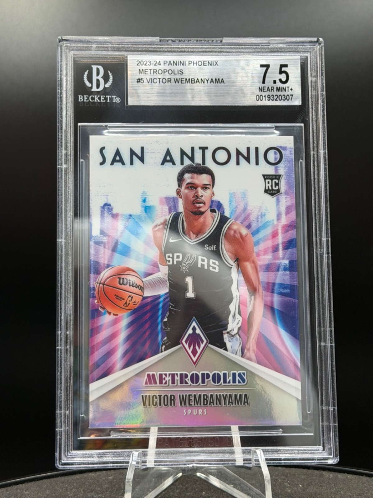 2023-24 Panini Phoenix Metropolis CASE HIT #5 Victor Wembanyama RC Rookie Spurs