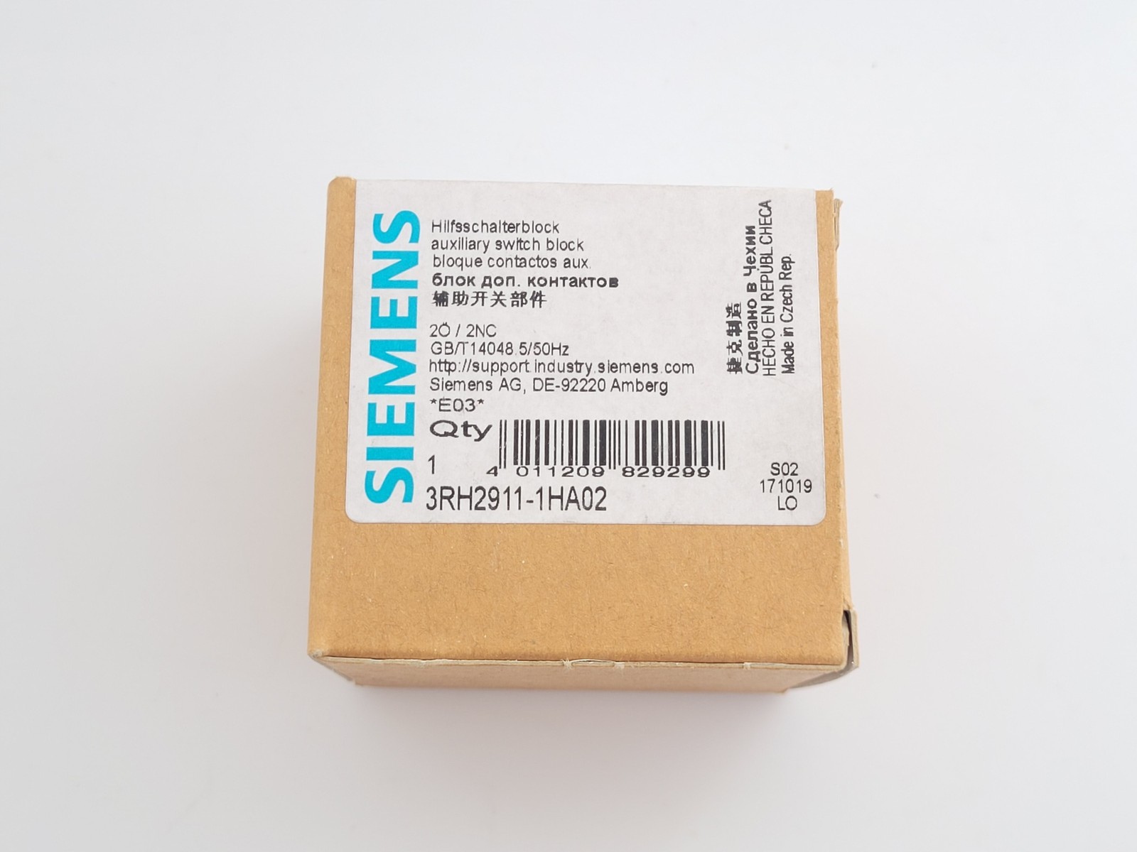 Siemens 3RH2911-1HA02 Contactor