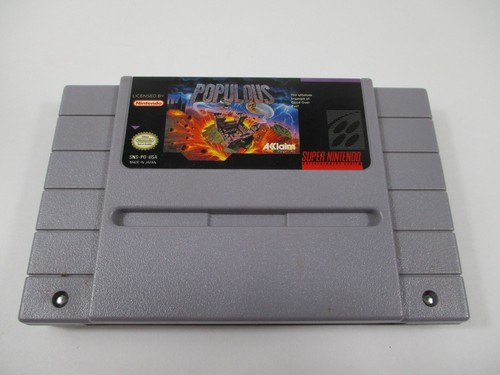 ** POPULOUS Super Nintendo SNES Spiel Cartridge Original!