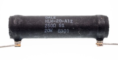 Dale HLW-20-A1Z 250Ω Ohm 20W 5% Silicon Coated Wirewound Resistor, Axial, 5X