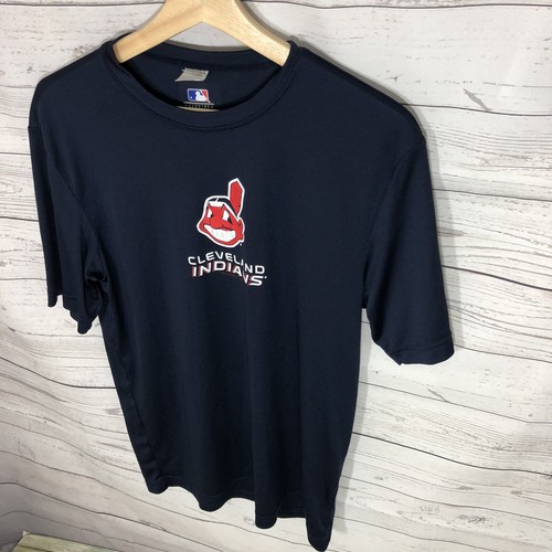 Chief Wahoo Cleveland Indians MLB T-Shirt Sport Tek Crew Neck Short Sleeves Sz S - Picture 5 of 11