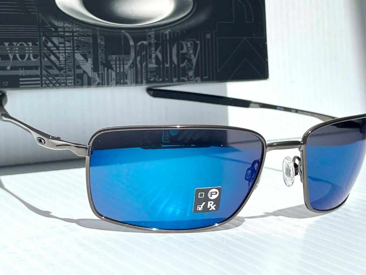 NEW Oakley SQUARE WIRE CEMENT Gunmetal ICE Blue Iridium NEW Oakley SQUARE WIRE CEMENT Gunmetal ICE Blue Iridium