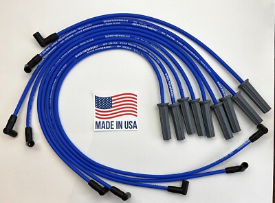 CADILLAC 1968-1974 472 500 8.5mm HEI SPIRAL CORE BLUE SPARK PLUG WIRES USA MADE