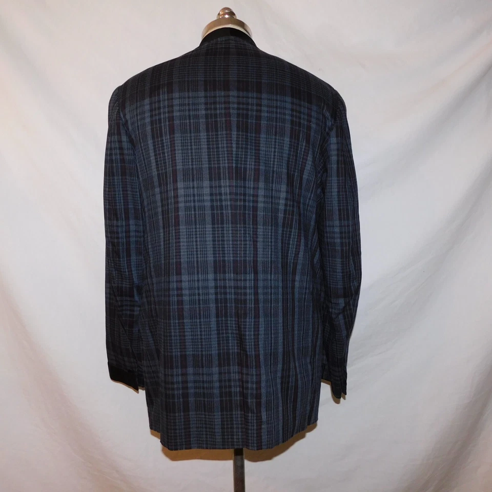 Винтажный 1950-х годов мужской 40R M клетку официальный куртка смокинг пальто рокабилли VLV шаль воротник - Изображение 3 из 4