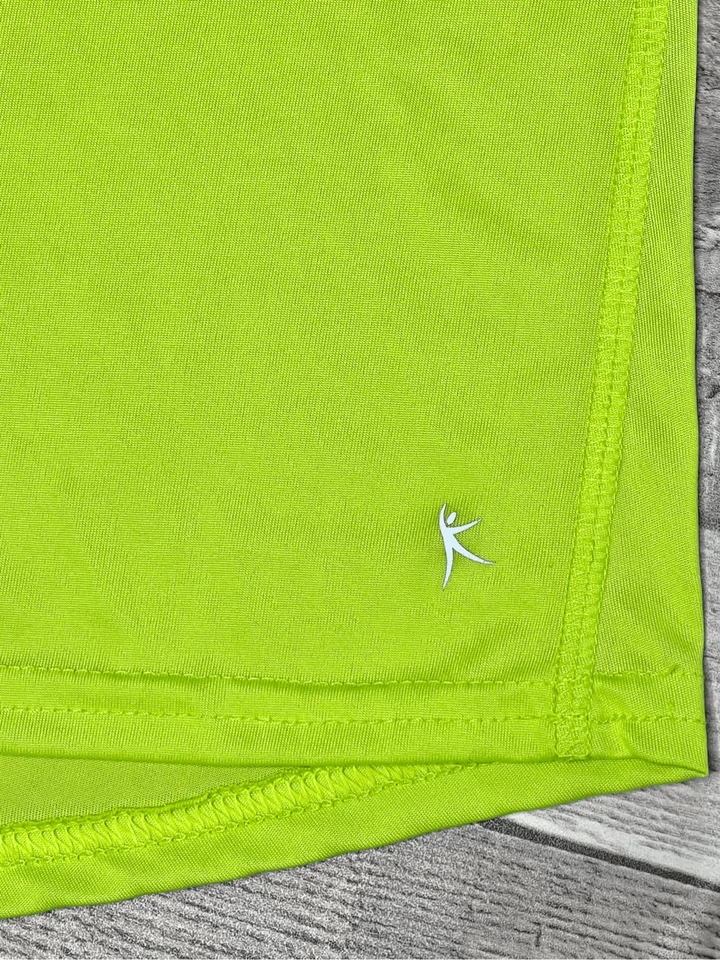 Pullover Danskin Now amarillo neón para correr trotar LS semi-ajustado talla L (12-14) Foto 3 de 4