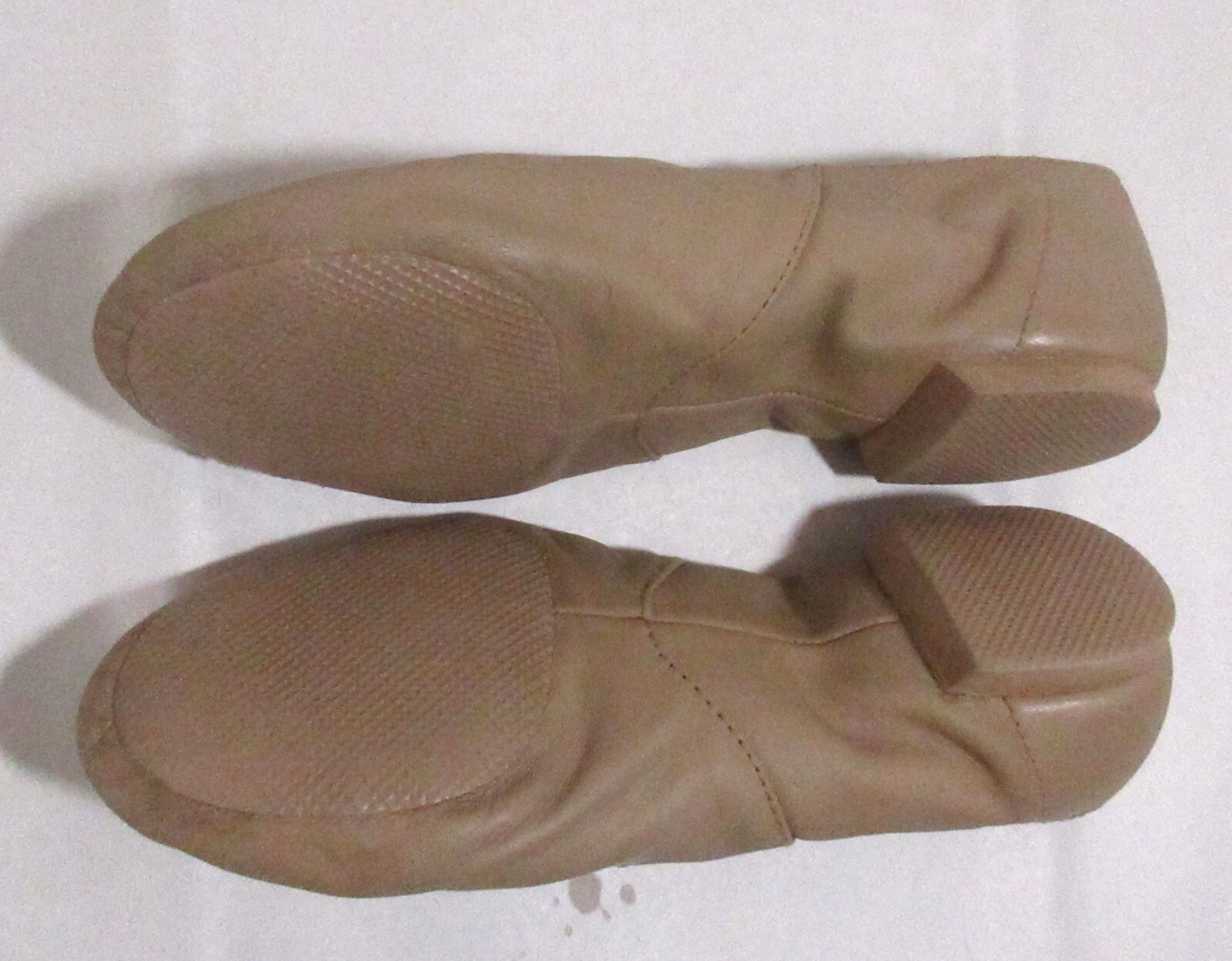 SAOLA Pantofole da ballo Bloch per bambini marroni tomaia in pelle suola spaccata taglia 5