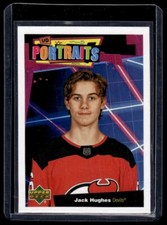2020-21 Upper Deck Series 1 UD Portraits Jack Hughes #P-35 New Jersey Devils