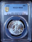 1941 Walking Liberty Silver Half Dollar - PCGS MS 66 - Gold Shield