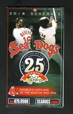 Portland Sea Dogs Rafael Devers Kevin Millar 2018 Pocket Schedule ScrubaDub