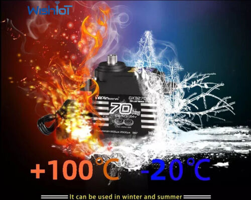 70KG 8,4V High Torque IP68 Brushless Servomotoren Getriebe für 1/8 1/10 Scale RC Car - Bild 8 von 18