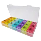 21 Slot Pill Case ~ 7 Day Medication Storage Box, Medicine Organiser Dispenser