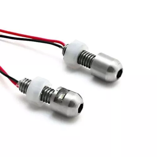 White LED Light License Plate Frame Dashboard Console Fastener Screws Bolt Pair - Foto 3 di 3