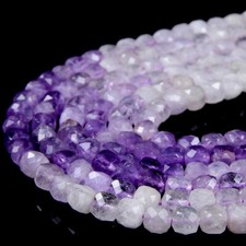 4MM Natural Lavender Amethyst Gemstone AAA Micro Faceted Square Cube Beads P68