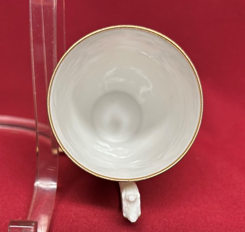 Chas. Tazza di cioccolato Ahrenfeldt Germany 3 1/8" con piattino - Foto 5 di 7