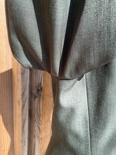 larry levine suits green long blazer size 6 - Picture 3 of 6
