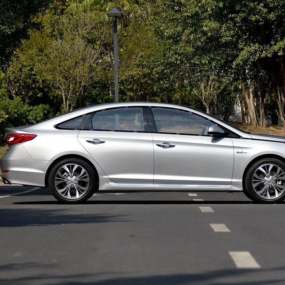 Glossy Black Chrome Delete Window Trims For Hyundai Sonata 9 LF 2015-2019 Foto 4 de 4