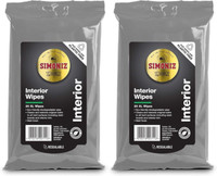 40x Simoniz Car Interior Dashboard Plastic Trim Eco XL Cleaning Wipes - Matt
