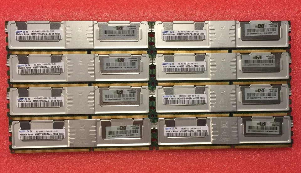 GENUINE HP 32GB 8@4GB Memory FOR HP PROLIANT BL20P G4, BL480C,BL680C G5 1 year - Image 2 of 2