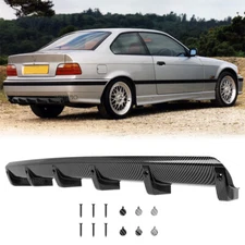 Rear Bumper Diffuser Lip Splitter Shark Fins Carbon For 3 Series E36 E46 E90 E92