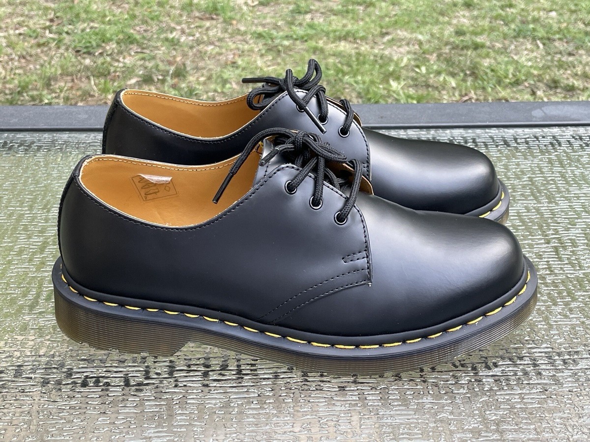 Dr. Martens 3 Eye Black Smooth Leather Oxford 11838 Shoes Dr. Martens 3 Eye Black Smooth Leather Oxford 11838 Shoes