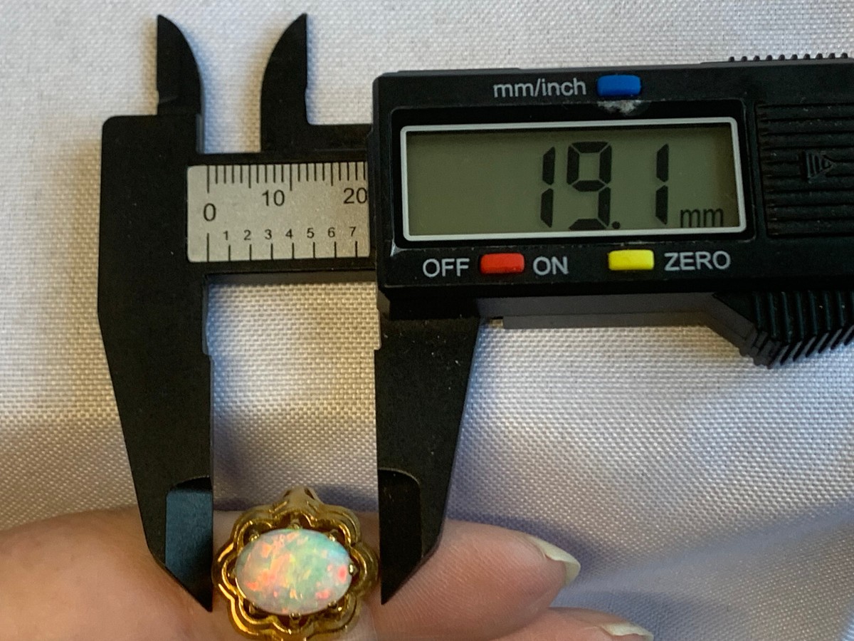 14k ♥オパールリング♦8号 Vtg 14K Yellow Gold Opal Ring 8.08g Fine Jewelry Sz 7.75