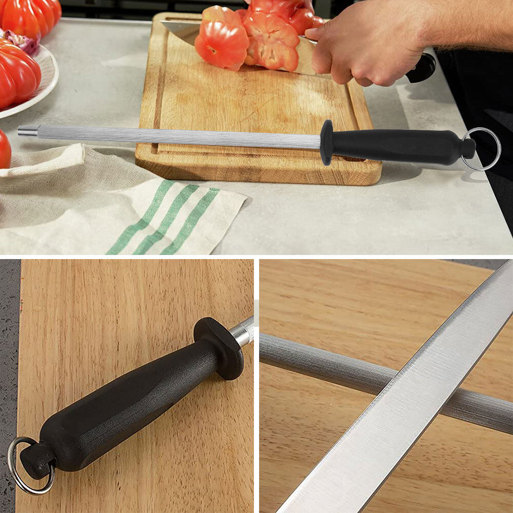 38CM Sharpening Steel Knife Sharpener Rod Stainless Knives Stone System