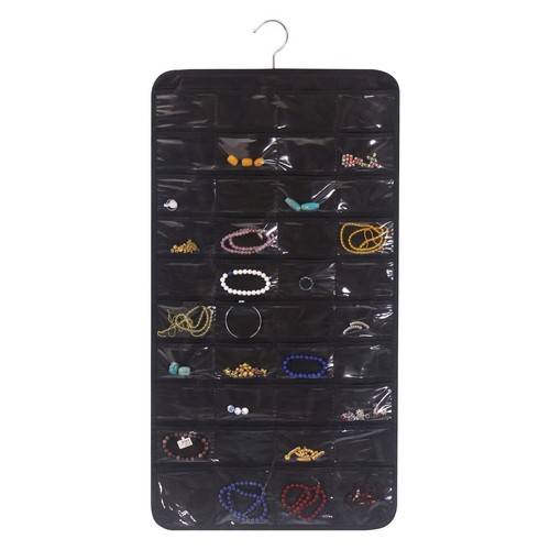 80 Pockets Hanging Jewelry Organizer for women, Storage Bag for Earrings Neck...