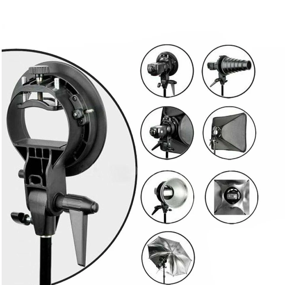 Godox S-Type Bowens Mount Flash Bracket Holder For Speedlite Flash Snoot Softbox - Image 2 of 4