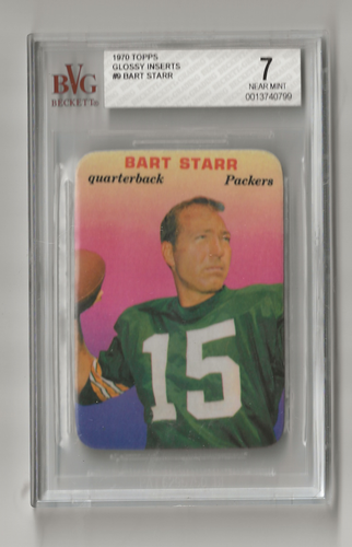 1970 Topps Glossy Inserts Bart Starr 9 BVG 7 Fresh Grade EBay