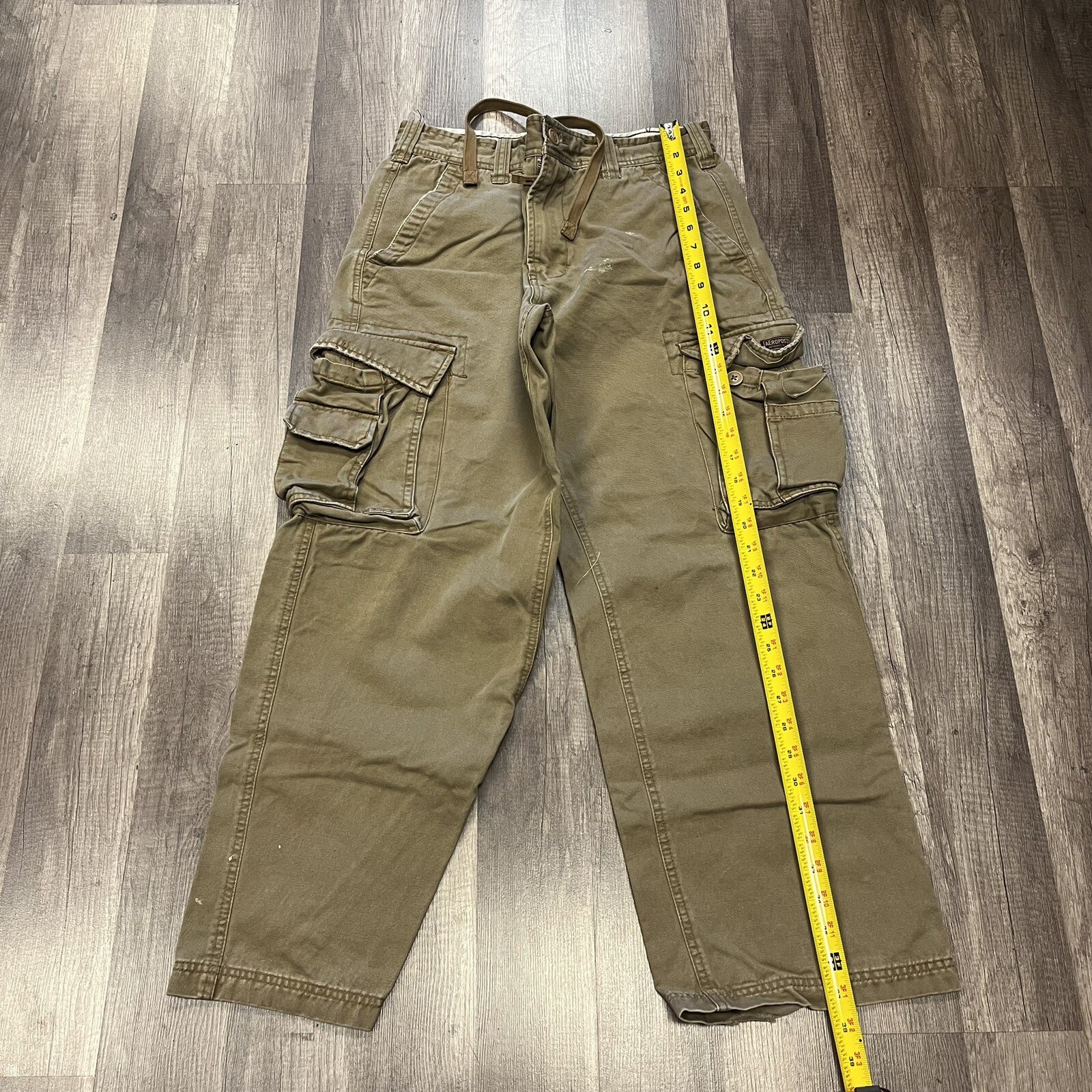 Y2K AEROPOSTALE PARATROOPER MILITARY CARGO PANTS BROW… Gem