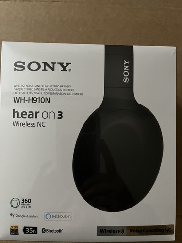 SONY WH-H910N H.EAR ON 3 Noise Cancelling Wireless Headphones with Mic. Black