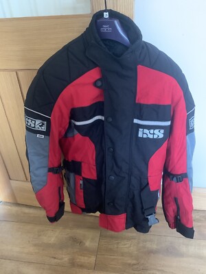 Sehr guter Zustand IXS Textil Motorradjacke Größe Small rot & schwarz