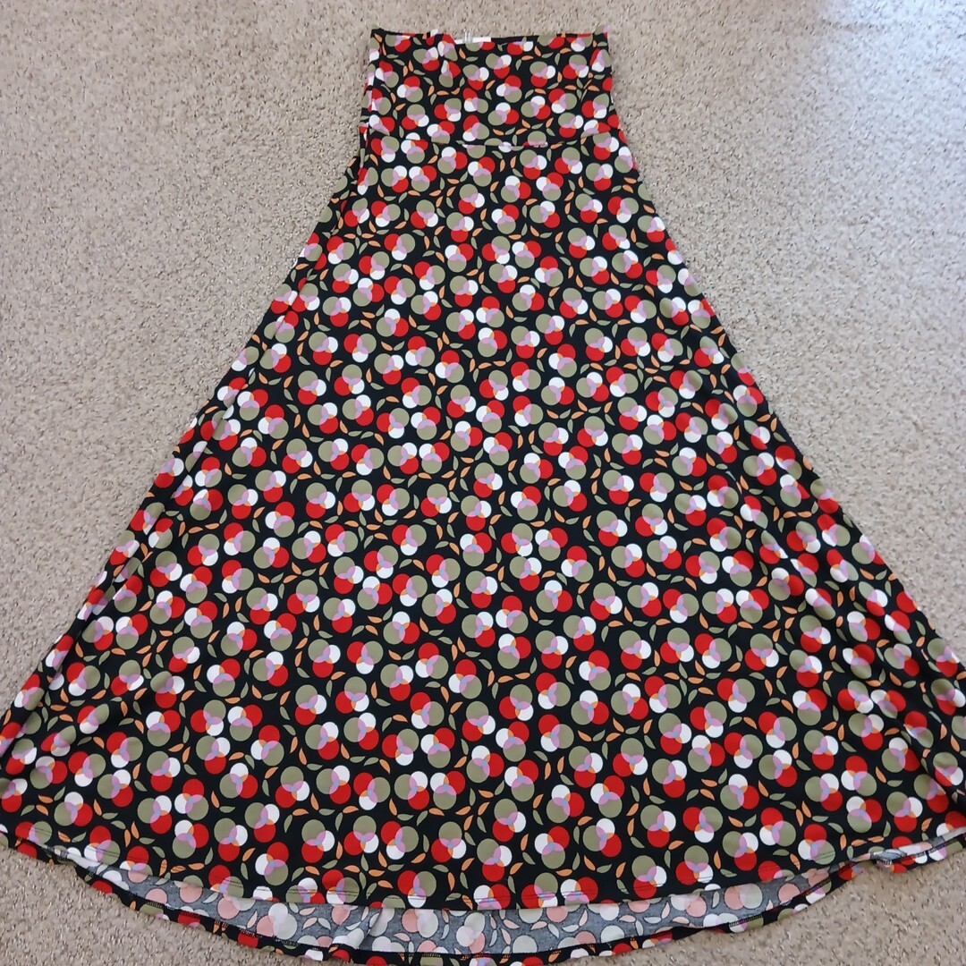 LuLaRoe Maxi Skirt XS Multicolor Geometric Long Pull On-image