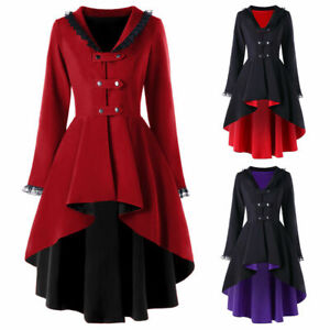 Womens lace Steampunk Thin Jacket Casual Jackets Retro Victorian Punk Women Medieval Jacket Coat