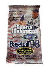 1998 Fleer MLB Sports Illustrated Baseball Card Pack, (1) Retail Pack (B156)