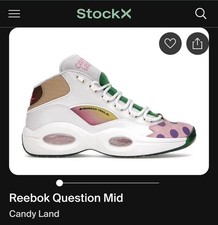 Reebok Allen Iverson Question Mid Sneakers Candy Land, Men's Size 7