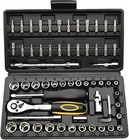 TILIBOTE Socket Wrench Set, 62PCS 1/4" Ratcheting Wrench Set With 72 Tooth count