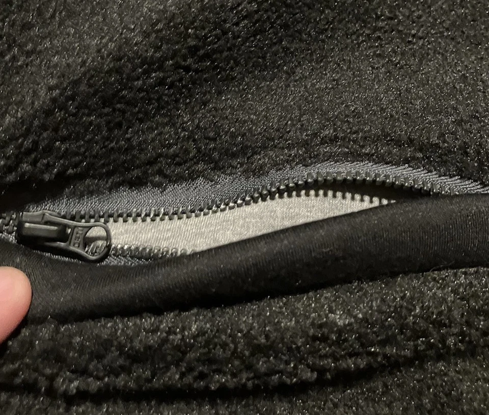 Camisa chaqueta polar cobalto carbono 2 talla grande negra manga larga botón Foto 3 de 4