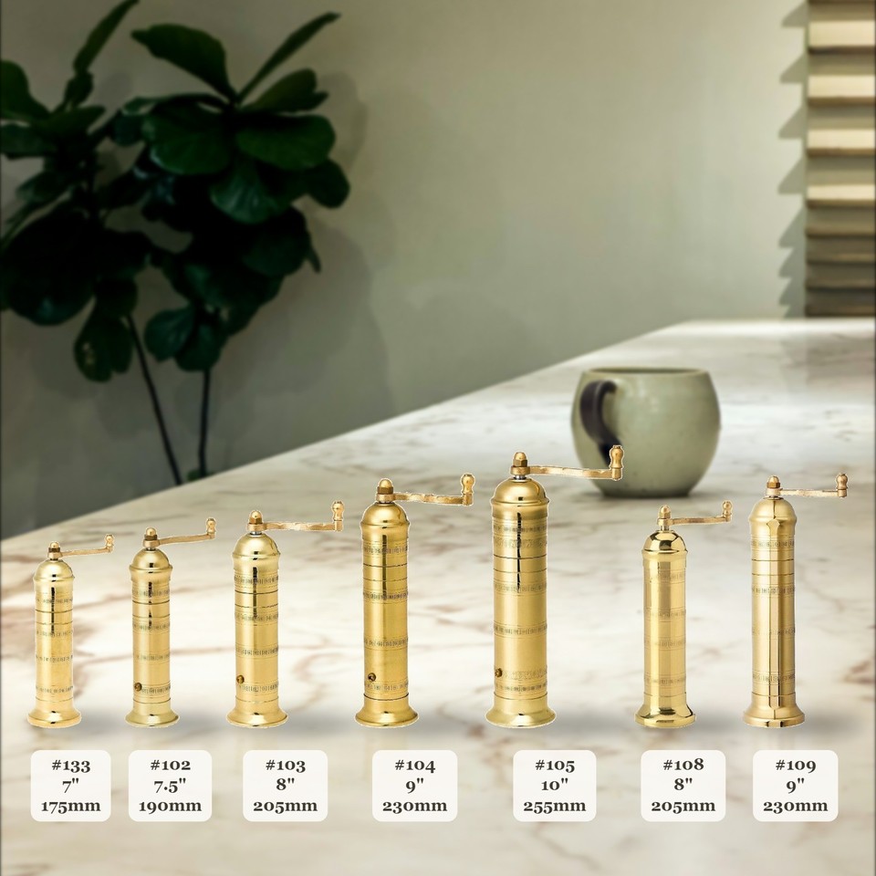 Alexander Handcrafted Mills Brass Pepper 7.5