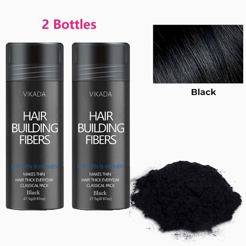 VIKADA Hair Building Fiber Hair Loss Concealer Thickening Fibers Black 27.5g