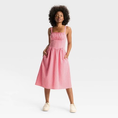chinese dress ladies SUPER STRETCHY MILKMAID DRESS WITH RUFFLES